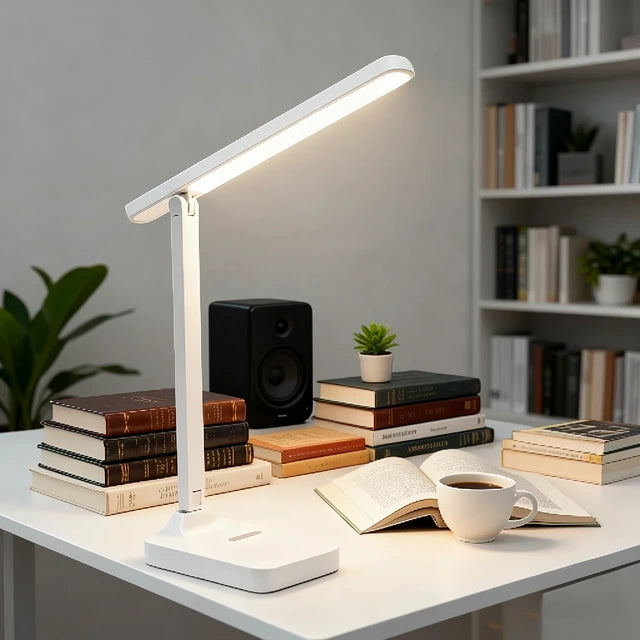 Velora Focus – Lampe de bureau LED pliable rechargeable USB – 3 niveaux d'éclairage