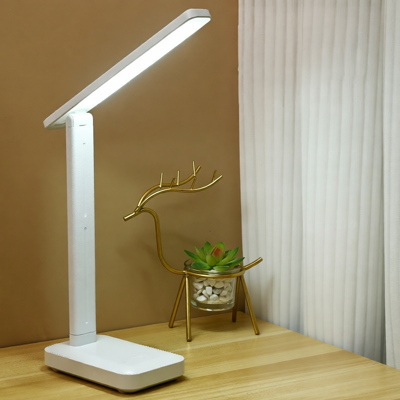 Velora Focus – Lampe de bureau LED pliable rechargeable USB – 3 niveaux d'éclairage