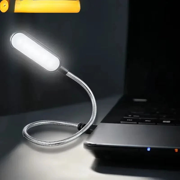 Mini lampe de lecture LED USB, lampe de lecture flexible à col de cygne, lampe de nuit portable. Lampe USB à brancher pour batterie externe, ordinateur portable, notebook.