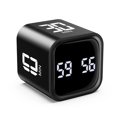 Minuterie Cube de productivité à affichage LED, capteur de gravité, temps préréglé, double Modes, compte à rebours, minuterie numérique pour four