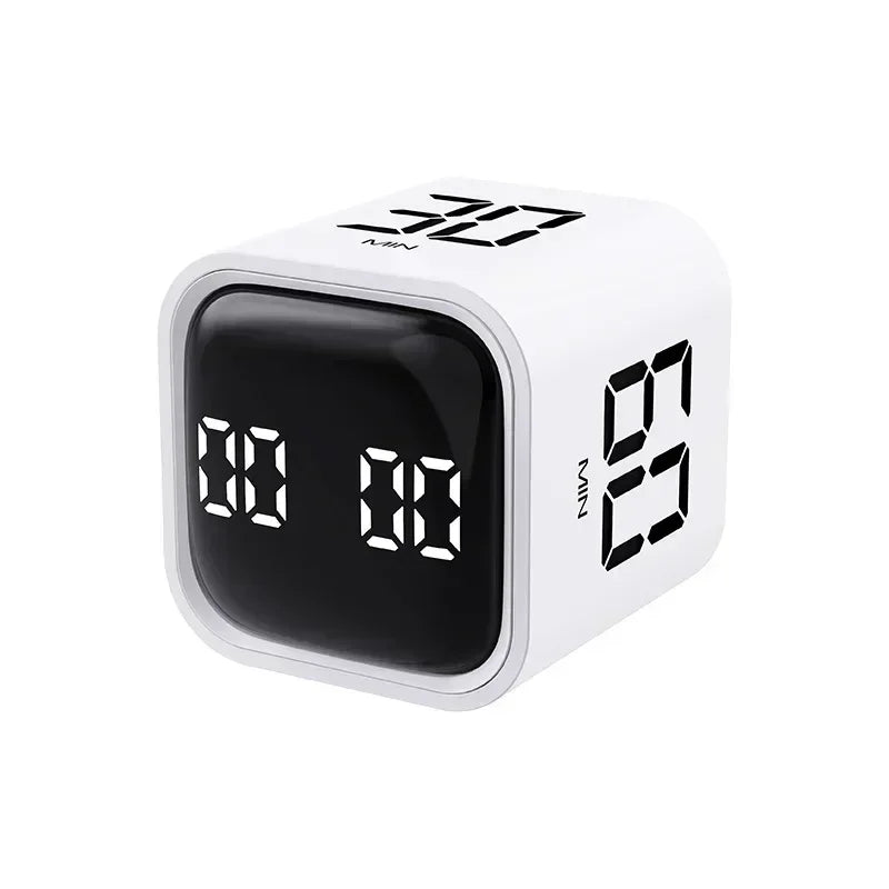Minuterie Cube de productivité à affichage LED, capteur de gravité, temps préréglé, double Modes, compte à rebours, minuterie numérique pour four