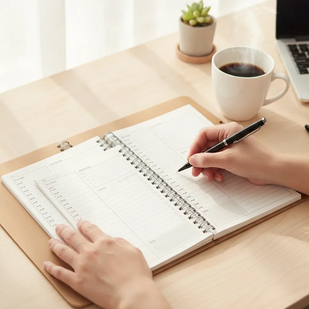Velora Focus – Agenda de productivité avec suivi d'habitudes et planification hebdomadaire