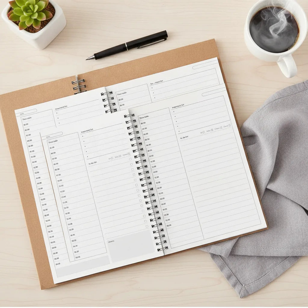 Velora Focus – Agenda de productivité avec suivi d'habitudes et planification hebdomadaire